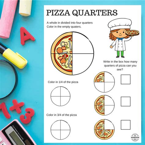 Pizza Fraction Worksheets For Kids · The Inspiration Edit