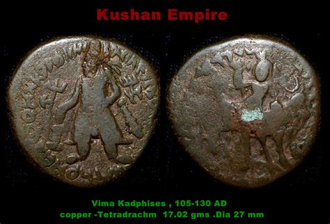 Ancient Indian Coins. "ಪ್ರಾಚಿನ ಭಾರತದ ನಾಣ್ಯಗಳು.": Kushan Empire .(200 BC ...