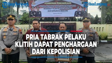 Kepolisian Beri Penghargaan Tiga Pria Heroik Yang Tabrak Pelaku Klitih