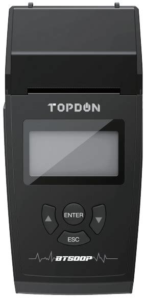 TOPDON BT500P 12V 24V Battery Tester With Printer User Manual