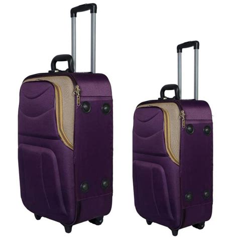 Revolving Wheels Polyester Mofaro Voilet Luggage Trolley Bag Set At Rs