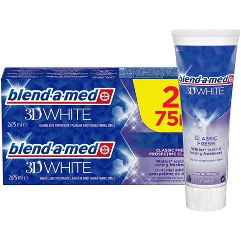 Blend A Med Pasta Do ZĘbÓw 75mlx2 3d White Classic Fresh