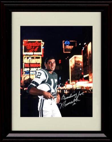 16x20 Framed Joe Namath New York Jets Autograph Promo Print