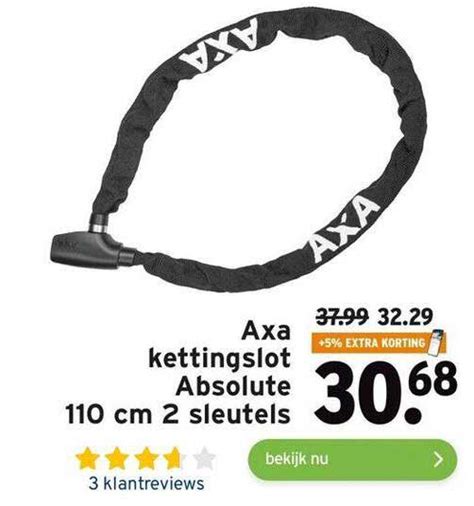 Axa Kettingslot Absolute Cm Sleutels Aanbieding Bij Gamma