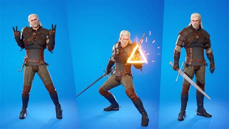 Geralt Of Rivia Skin Showcase With Emotes And Dances Witcher X