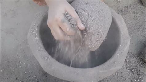 White Grainy Extra Dustiest Buckets Crumbling In Clay Pot Dry Wet