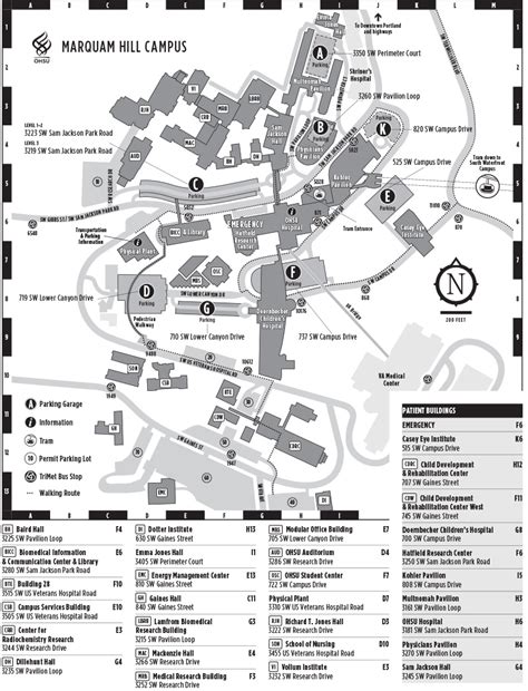 Ohsu Map Printable