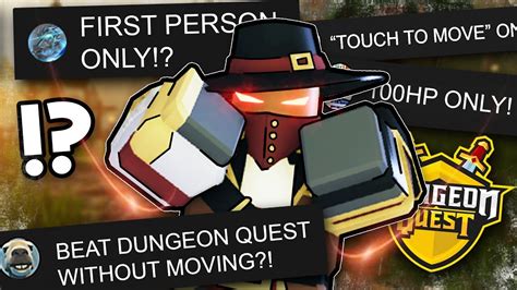 Doing Your Crazy Challenges In Dungeon Quest Roblox Youtube