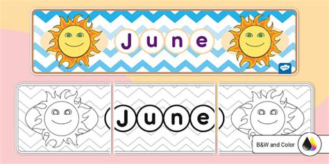 Months Of The Year June Banner Lehrer Gemacht Twinkl