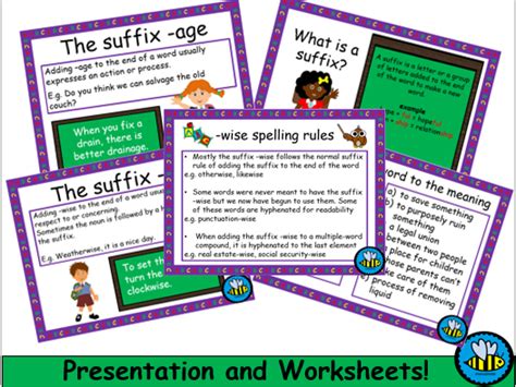 Suffix Wise And Age Teaching Resources