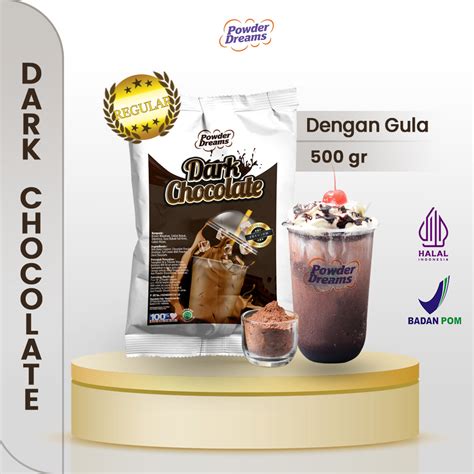 Jual Bubuk Minuman Dark Chocolate Varian Reguler Kemasan Gr Powder