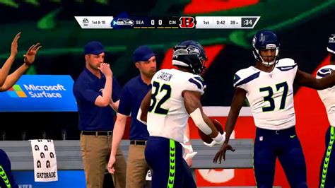 Madden Nfl 20 Gameplay Cincinnati Bengals Vs Seattle Seahawks Youtube