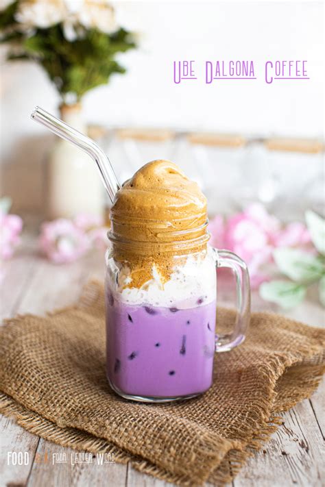 Ube Dalgona Whipped Coffee Recipe Food Is Four Letter Word