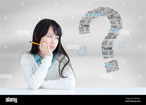 student thinking stock photo alamy