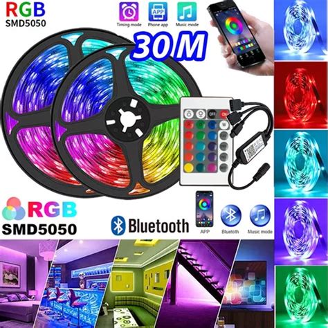 Rgb5050 30 Metros De Luces Led Bluetooth Tira Led Música Led Cuotas