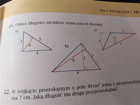 Oblicz D Ugo Ci Odcink W Oznaczonych Literami Brainly Pl