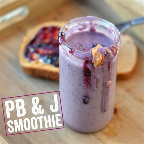 Peanut Butter And Jelly Protein Smoothie Fit Foodie Finds High Protein Smoothie Recipes