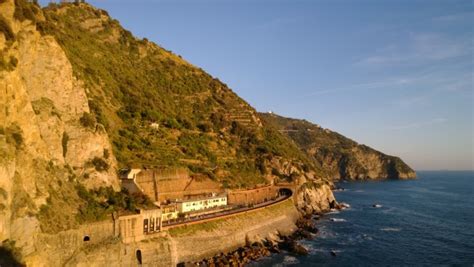 Cinque Terre Hillside Train Station Free Stock Photo Public Domain