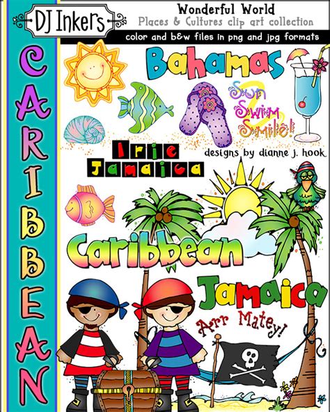 Fun Kids Clip Art For Cruising To Or Learning About The Caribbean By Dj