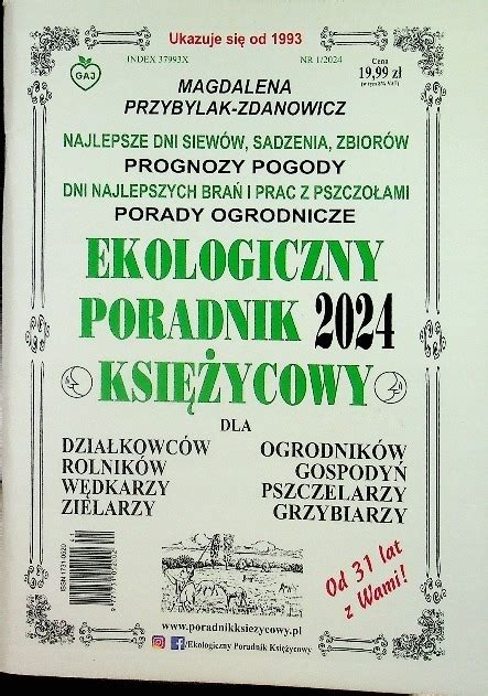 Ekologiczny Poradnik Księżycowy 2024 15031448458 Książka Allegro