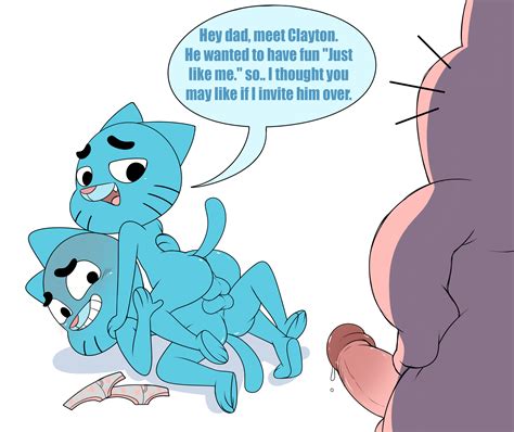 Rule 34 Balls Cartoon Network Enookie Father And Son Femboy Gay Gumball Watterson Incest Penis