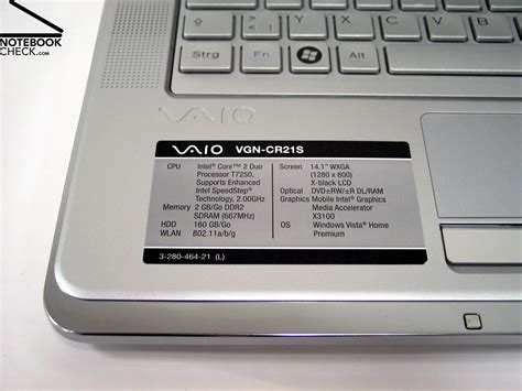 Test Sony Vaio Vgn Cr S Notebook Notebookcheck Tests