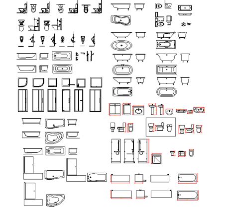 Sanitary Ware Blocks Dwg File Cadbull