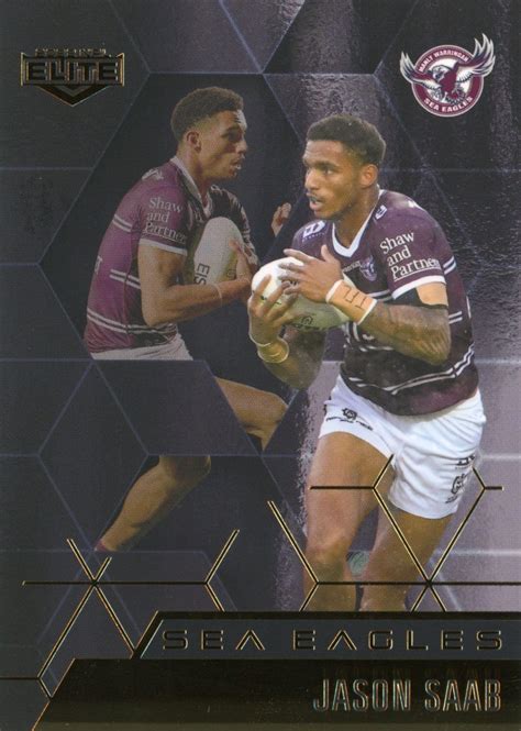 2022 NRL Elite Black Diamond Mojo MBD052 Jason Saab Manly Warringah