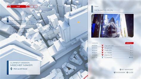 Mirrors Edge Catalyst Game Ui Database