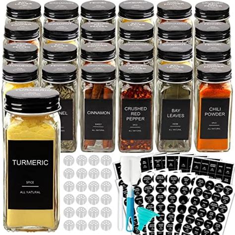 Amazon Aozita Pcs Glass Spice Jars With Spice Labels Oz