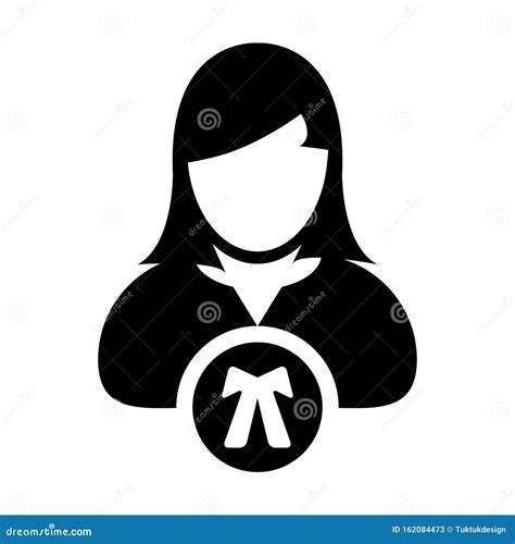 Advocate Icon Vector Female User Person Profile Avatar Symbol for Law ...