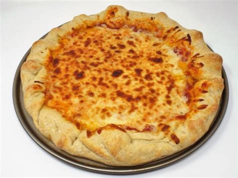 Three Cheese Stuffed Crust Pizza Recipe | YepRecipes