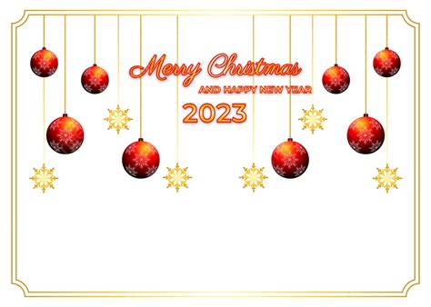 Luxury Golden Frame Merry Christmas And Happy New Year Merry