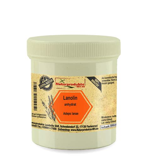 500g Lanolin Anhydrat 2x 250 G Wollwachs Wollfett Salbengrundlage 14