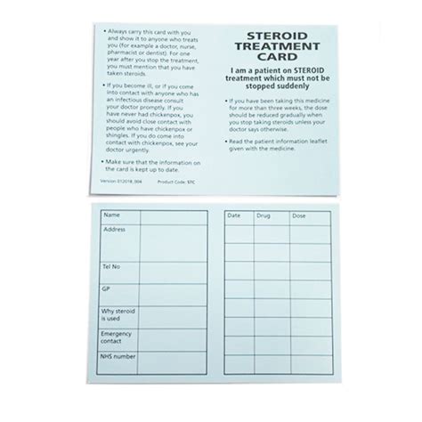 Blue Steroid Treatment Card 1 Ashtons