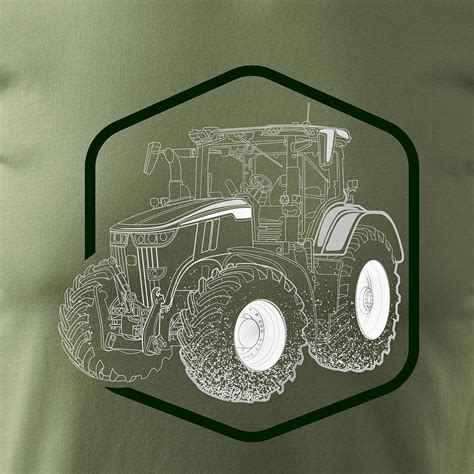 Koszulka Z Traktorem John Deere Koszulka Dla Rolnika M Ska Khaki