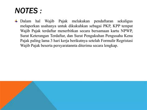 NPWP Dan NPPKP PPT