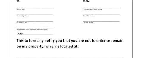 No Trespassing Letter Form ≡ Fill Out Printable Pdf Forms Online