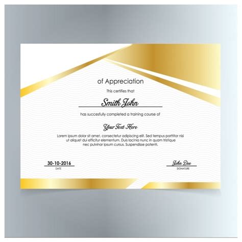 Certificado de agradecimiento dorado | Descargar Vectores gratis