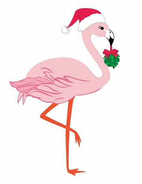 Christmas Flamingo For Pam Flamingo Christmas Kitsch Christmas Flamingo Art