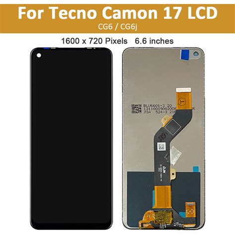 For Tecno Camon Cg Cg J Lcd Display Touch Screen Digitizer Assembly