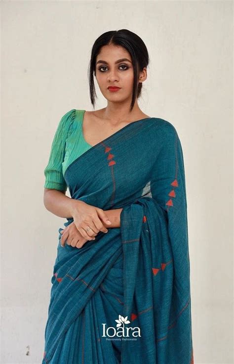 Simple Sarees Trendy Sarees Stylish Sarees Cotton Saree Blouse