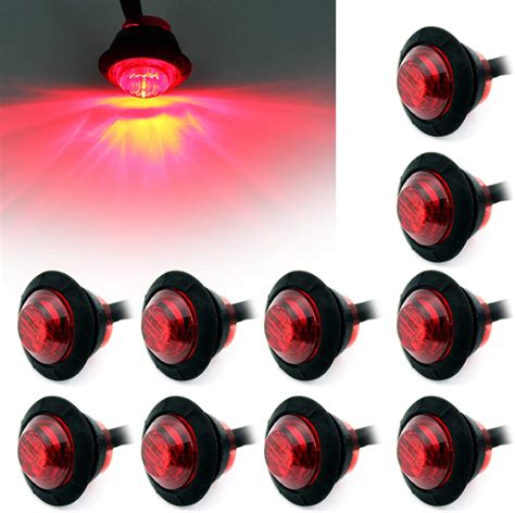 Lei Song Fxc 10x 3 4 Round Led Clearence Light Front Rear Side Marker Indicators Light