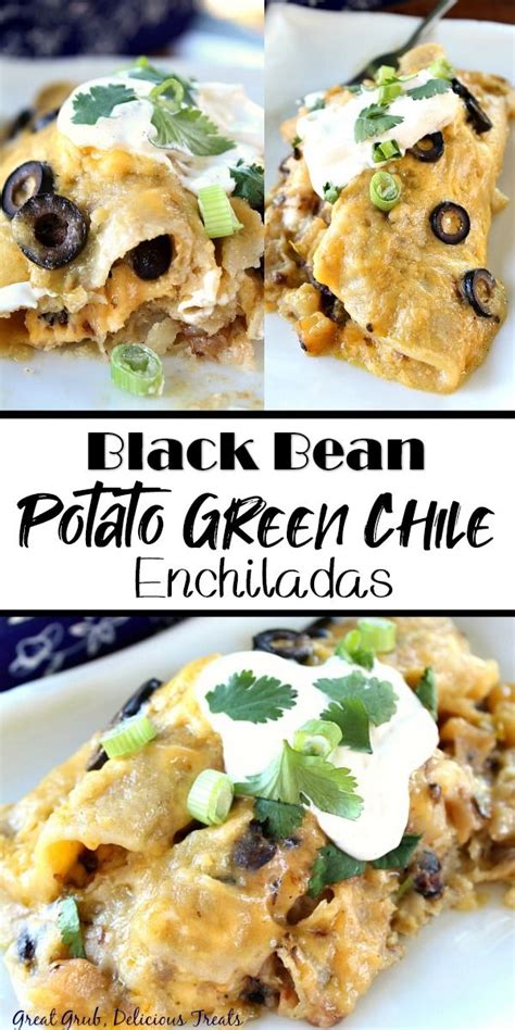 Black Bean Potato Green Chile Enchiladas Vegetarian Mexican