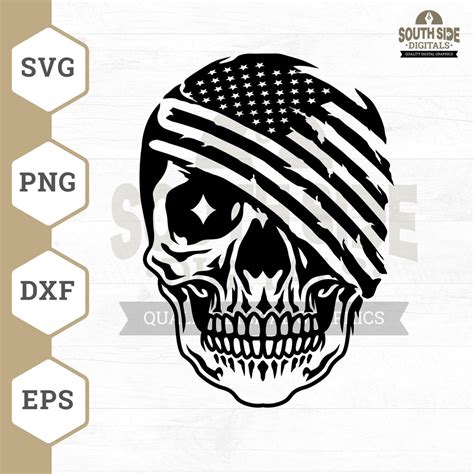 Skull With Us Flag Svg Skull Svg Us Flag Svg Skull Svg Skull Flag