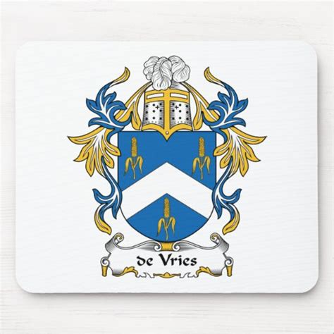 de Vries Family Crest Mouse Pad | Zazzle