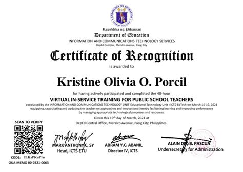 Virtual Inset Certificate Of Recognition Pdf