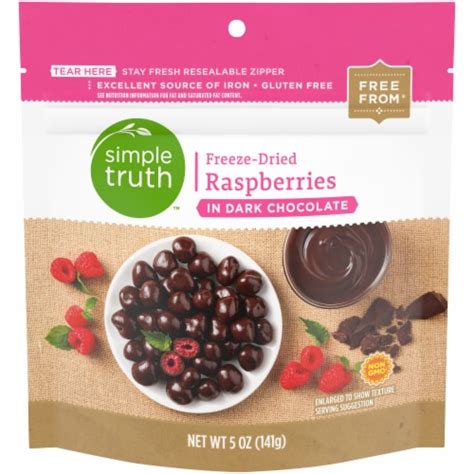 Simple Truth Freeze Dried Raspberry In Dark Chocolate Oz Kroger