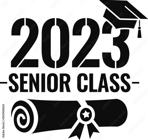 Senior Class 2023 Graduation Symbol Stock Vector Adobe Stock