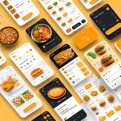 Food Delivery Mobile App Kit Template Material Design Ui Ux And Gui